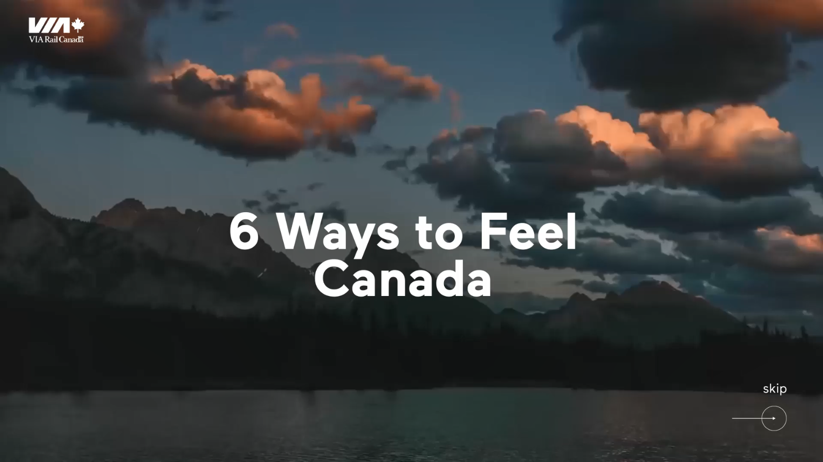 website preview with the words '6 Ways to Feel Canada' 